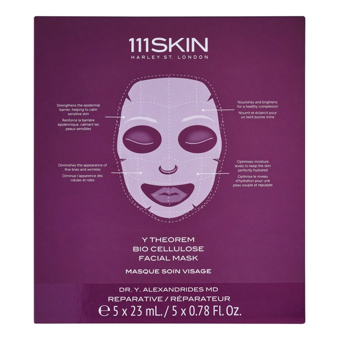  Maska na obličej Y Theorem Bio Cellulose Facial Mask, 111Skin, 2 660 Kč za 5 kusů, prodává Sephora