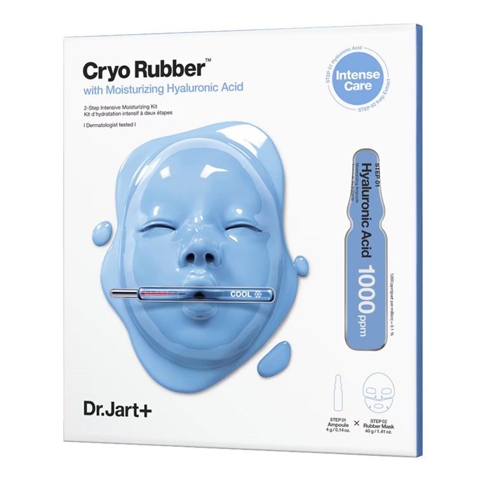 Hydratační maska na obličej s kyselinou hyaluronovou Cryo Rubber™, Dr.Jart+, 380 Kč, prodává Sephora Hydratační maska na obličej s kyselinou hyaluronovou Cryo Rubber™, Dr.Jart+, 380 Kč, prodává Sephora
