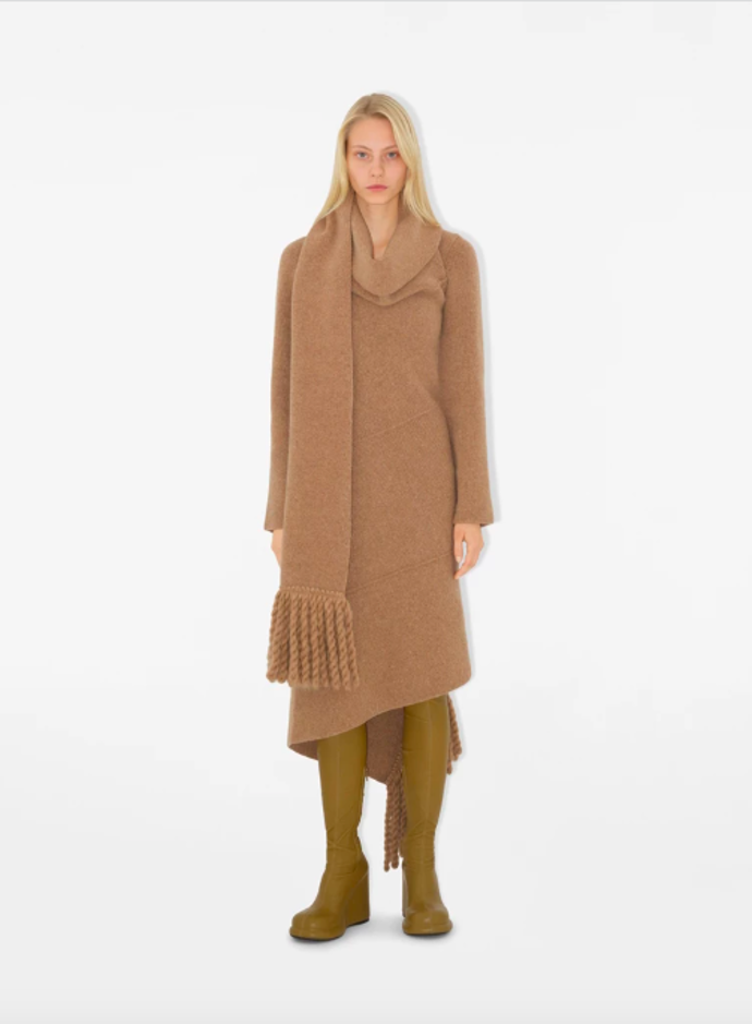  Šaty s šálou z vlněné směsi, Burberry, 83 488 Kč