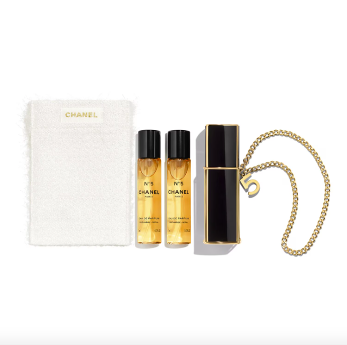  Sada kabelkových vůní Chanel No. 5 s dárkovým řetízkem, Chanel, 3 862 Kč