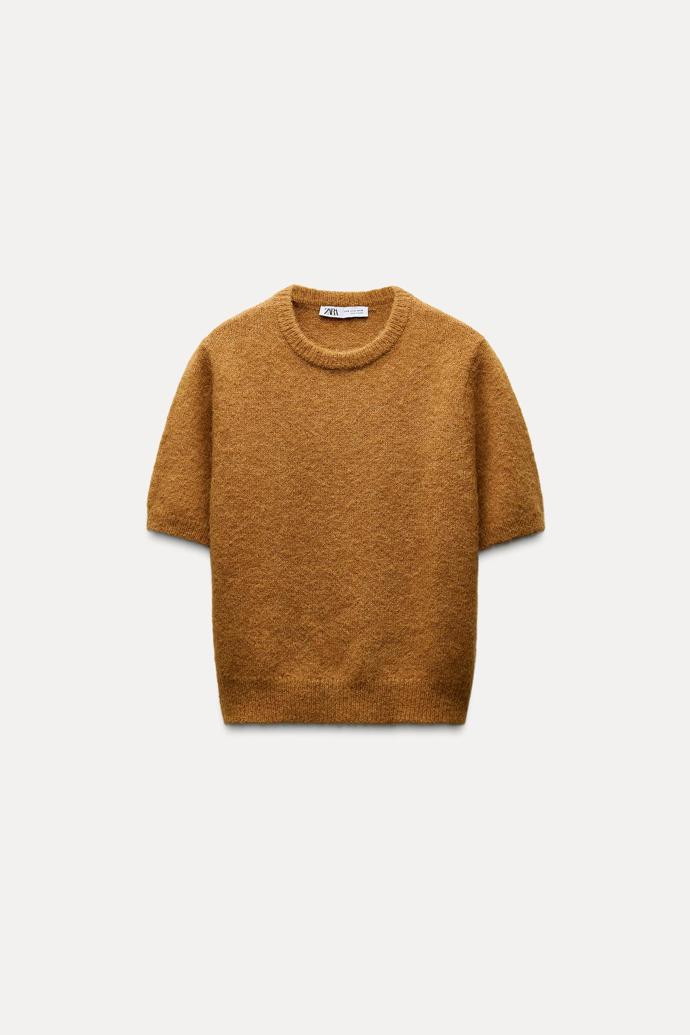 Alpaca-vlna krátké tričko, Zara, 999 Kč