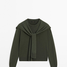 Dvojitý svetr z vlněné směsi, Massimo Dutti, 2 399 Kč
