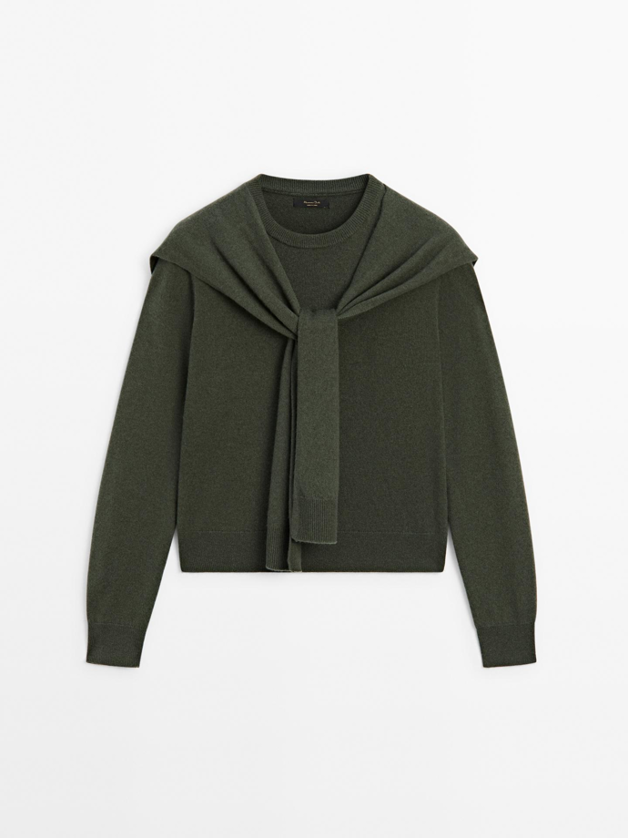 Dvojitý svetr z vlněné směsi, Massimo Dutti, 2 399 Kč