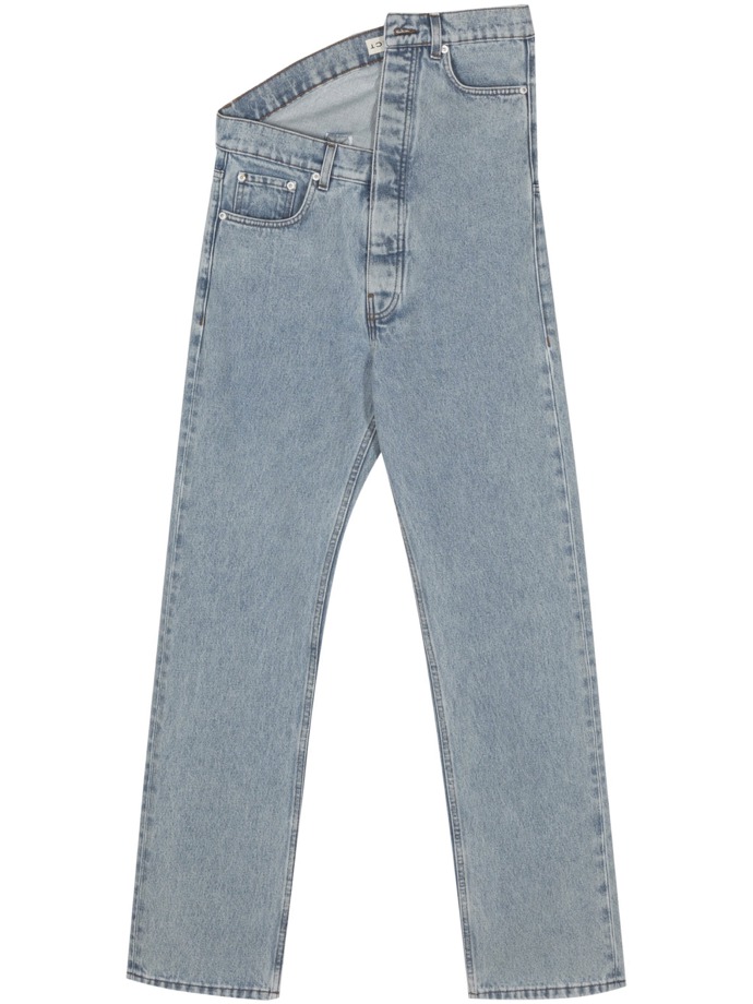  Asymmetric organic-cotton jeans, Y/Project, 406 eur, prodává Farfetch