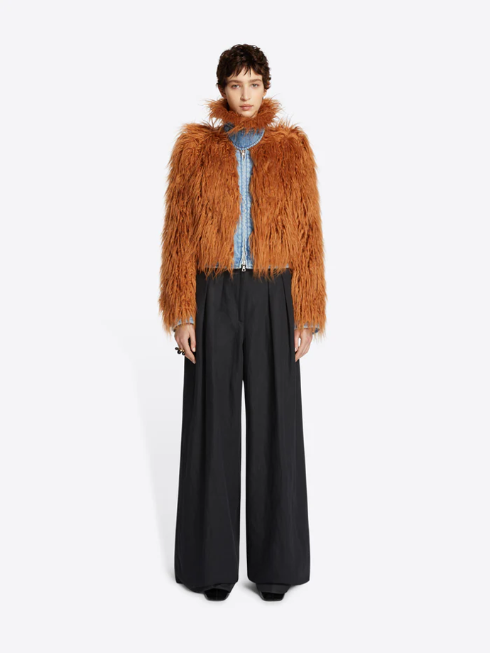 Denimová bunda s umělou kožešinou, Dries van Noten, 37 767 Kč