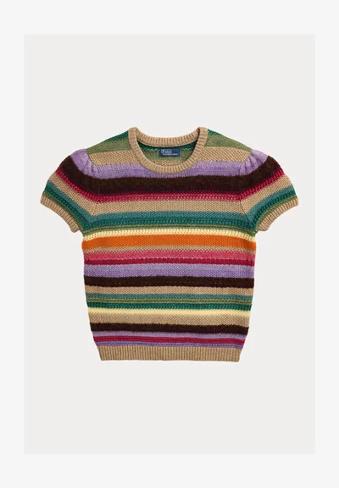 Pruhovaný svetr s krátkým rukávem, Polo Ralph Lauren, prodává Zalando, 5 026 Kč
