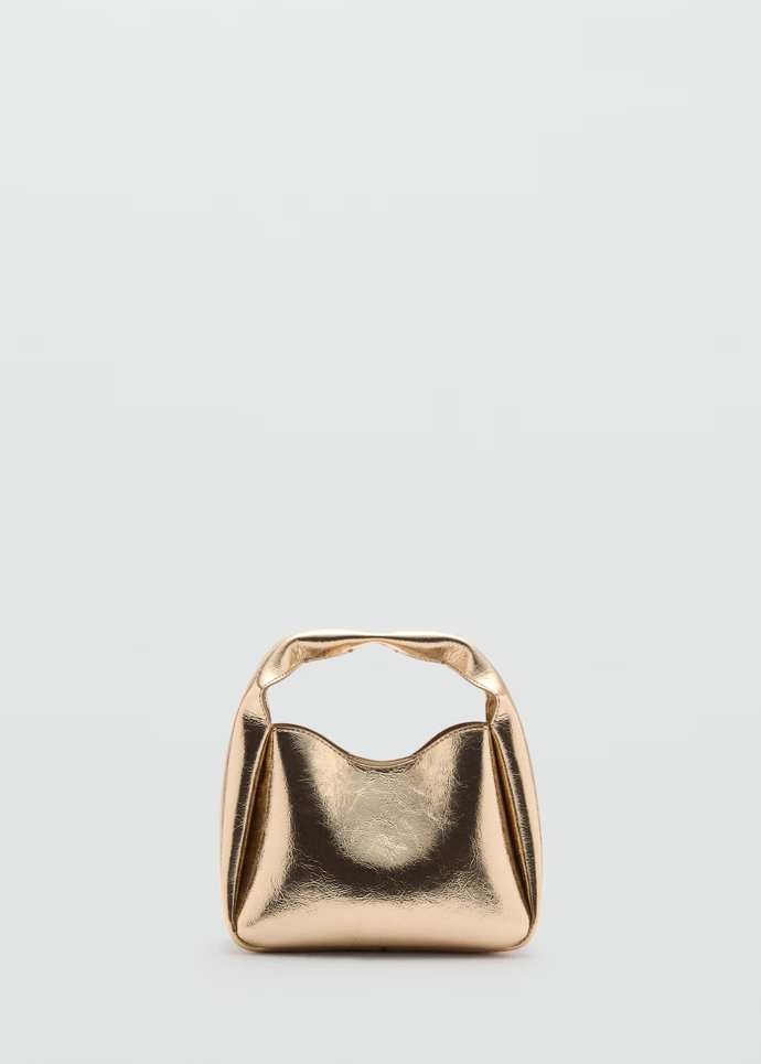 Kabelka do ruky s metalickým efektem, Mango, 799 Kč
