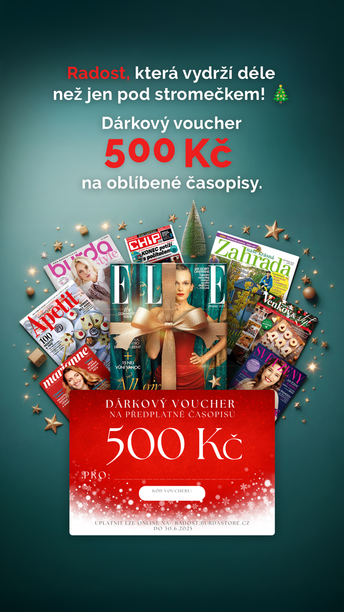  Dárkový voucher na předplatné časopisů vydavatelství Burda, Burda, 500 Kč
