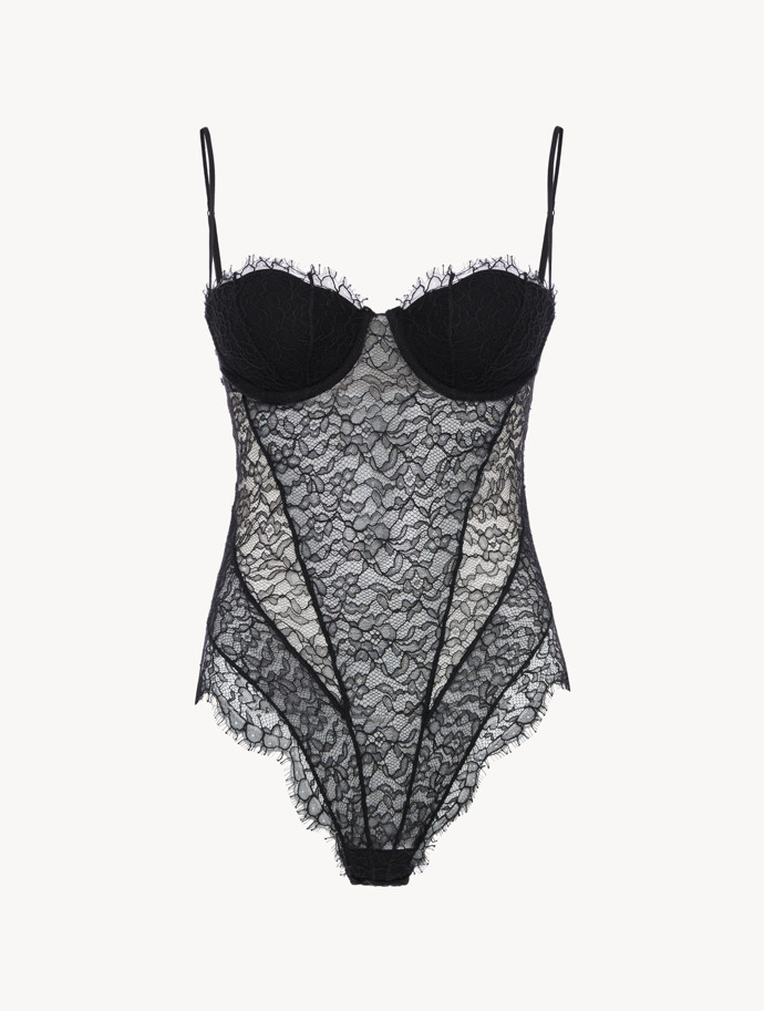  Lace Bodysuit in Onyx, La Perla, 22 890 Kč