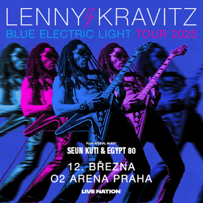 Lístky na koncert Lennyho Kravitze, O2 Arena 1790–5420 Kč12.3. 2025