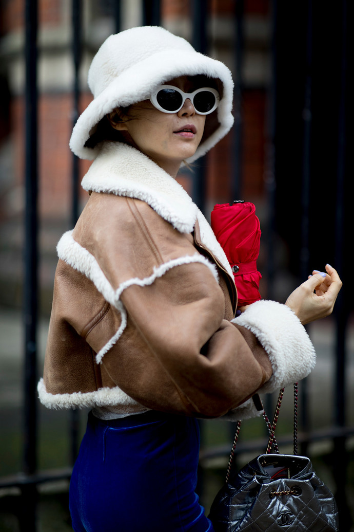 Inspirace, shearling kabát