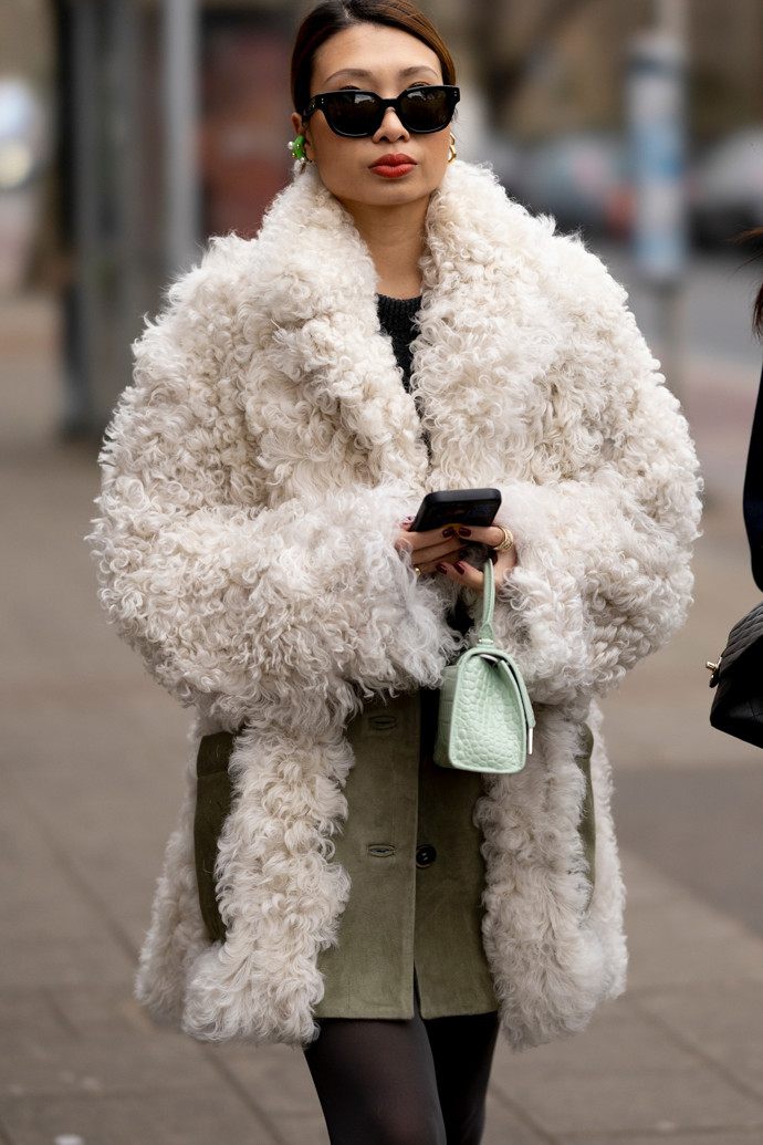 Inspirace, shearling kabát