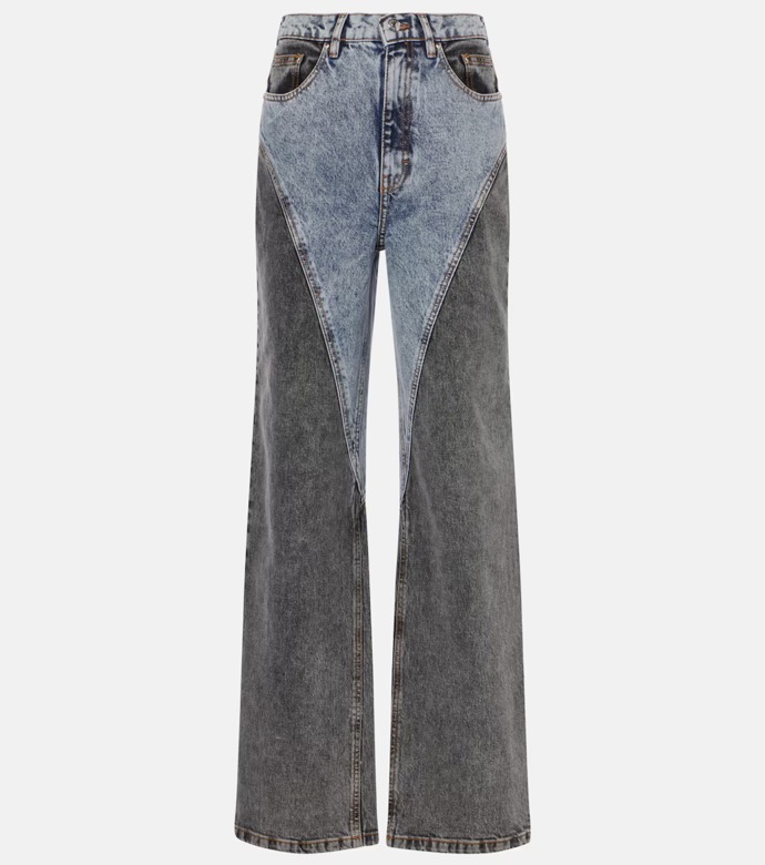  Paneled high-rise wide-leg jeans, Rotate, 190 eur, prodává Mytheresa