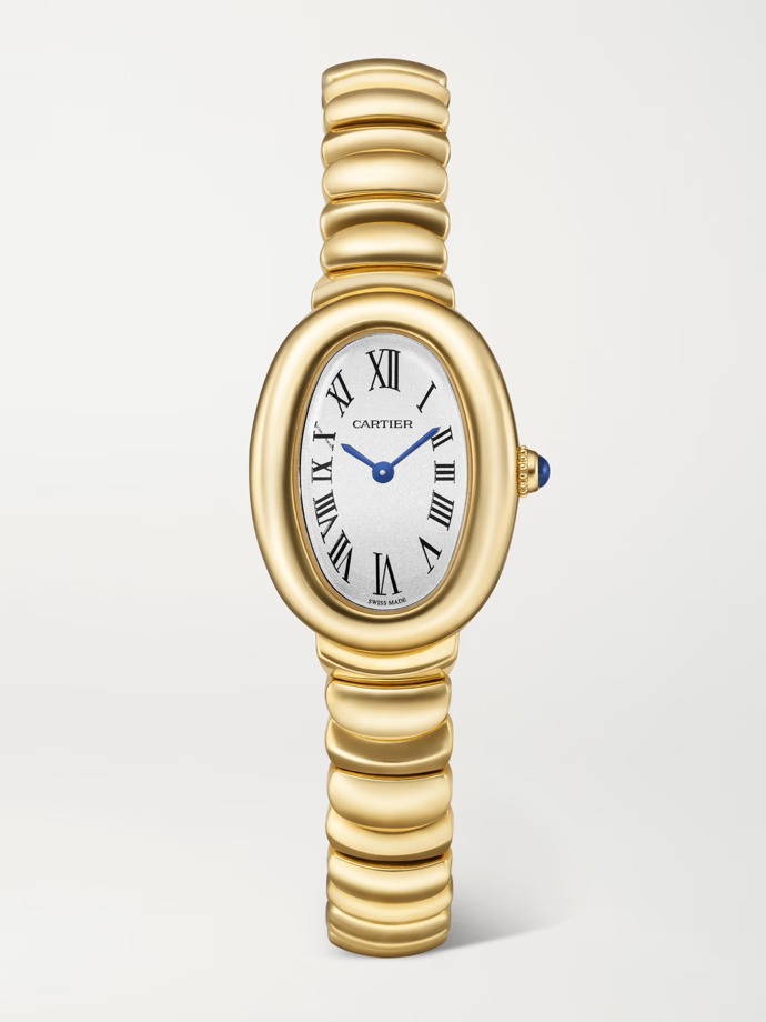  Hodinky Baignoire, Cartier, 28 564 eur, prodává Net-a-Porter