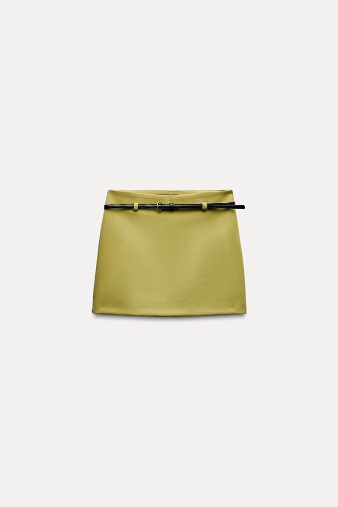 Mini sukně s páskem, Zara, 399 Kč