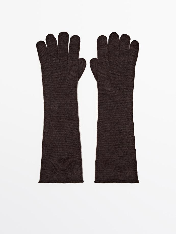 Dlouhé kašmírové rukavice, Massimo Dutti, 1 099 Kč