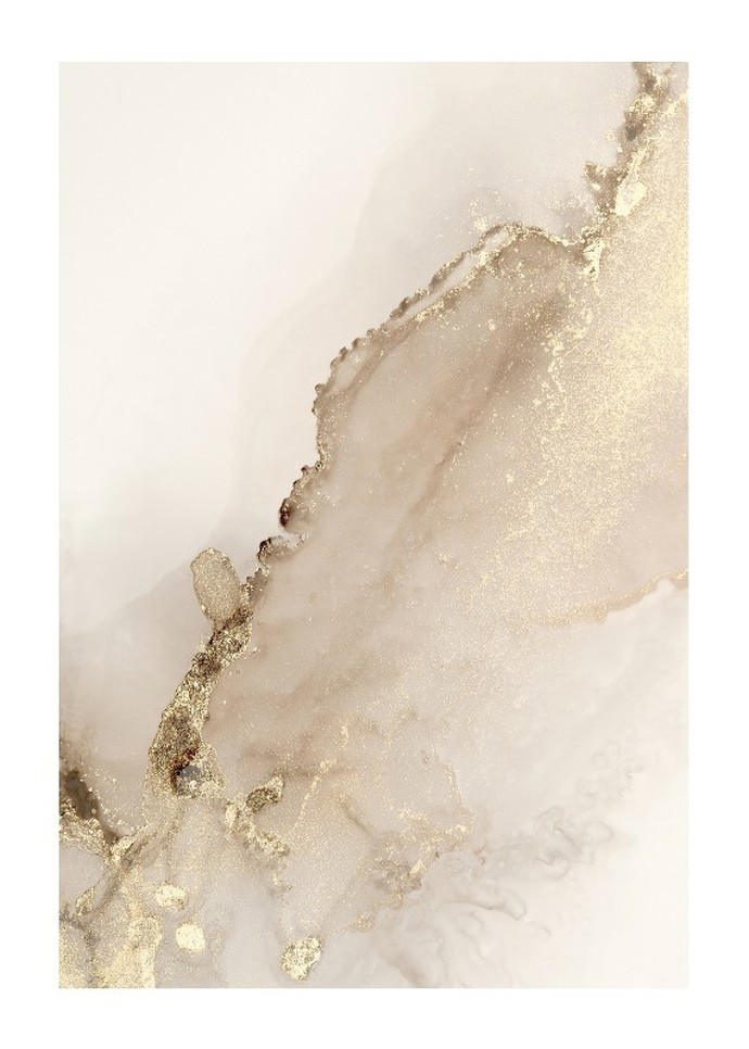 Abstraktní plakát Gold Splash, Gallerix, 279 Kč