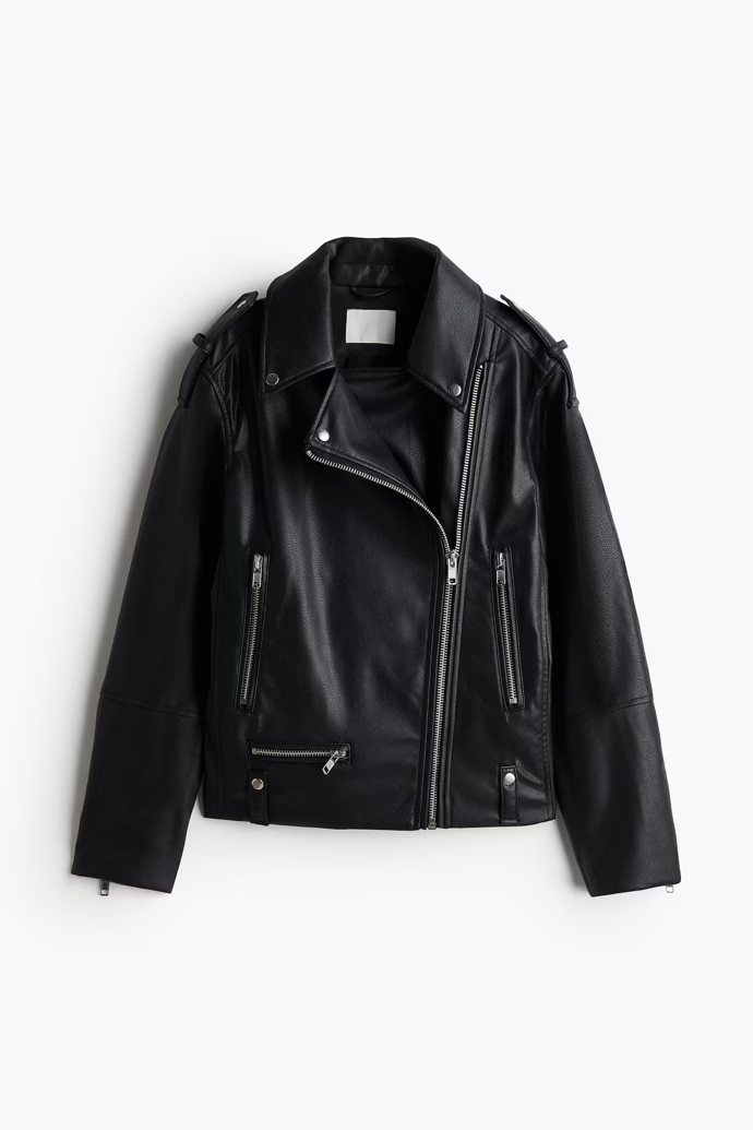 Motorkářská bunda s povrchovou úpravou, H&M, 1 459 Kč
