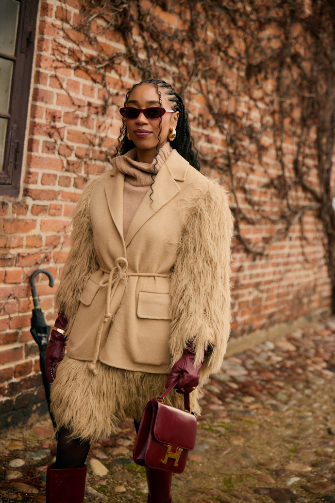 Vintage faux fur, Kodaň, streetstyle FW25