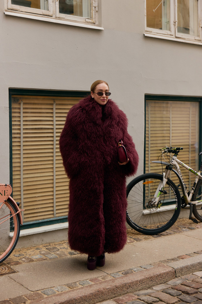 Vintage faux fur, Kodaň, streetstyle FW25
