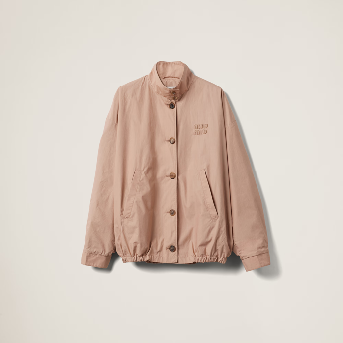 Bunda typu blouson z popelínové látky, Miu Miu, 55 509 Kč