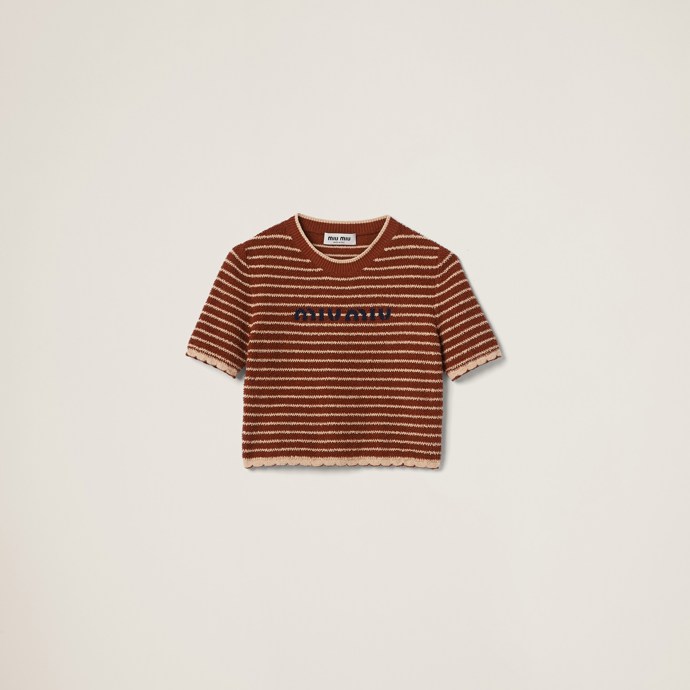 Vlněné bouclé tričko, Miu Miu, 19 609 CZK