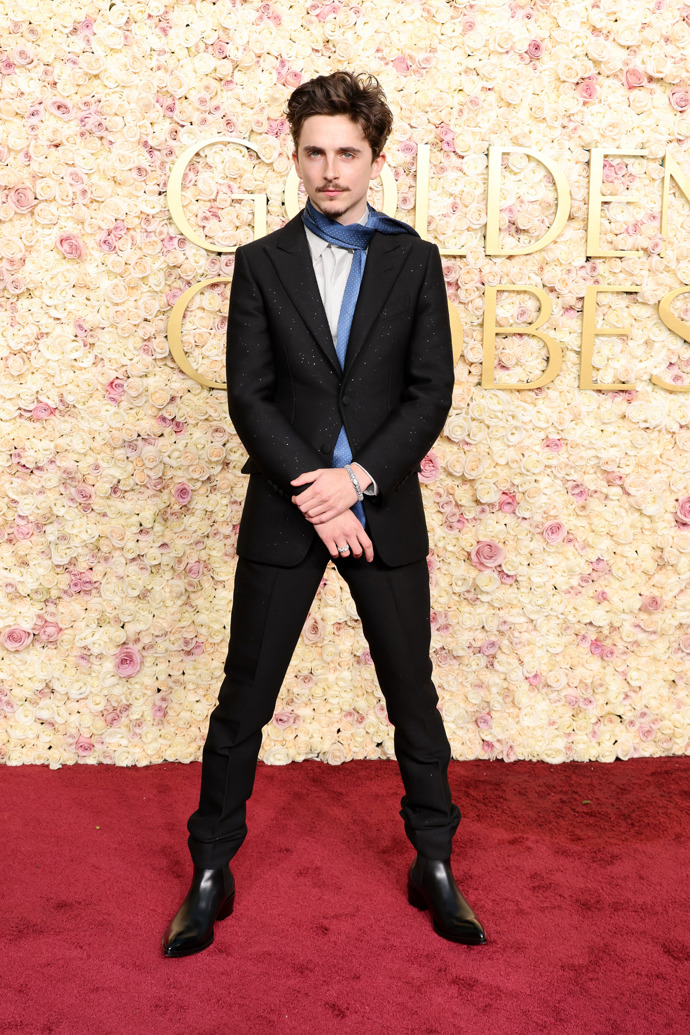  Slavní na červeném koberci 82. ročníku Zlatých glóbů: Timothée Chalamet