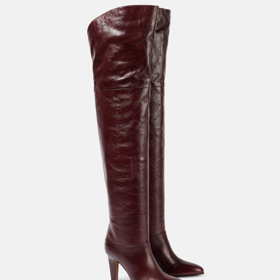 Vysoké kožené boty, Chloé, prodává MyTheresa, 36 443 Kč, Vysoké kožené boty, Chloé, prodává MyTheresa, 36 443 Kč,