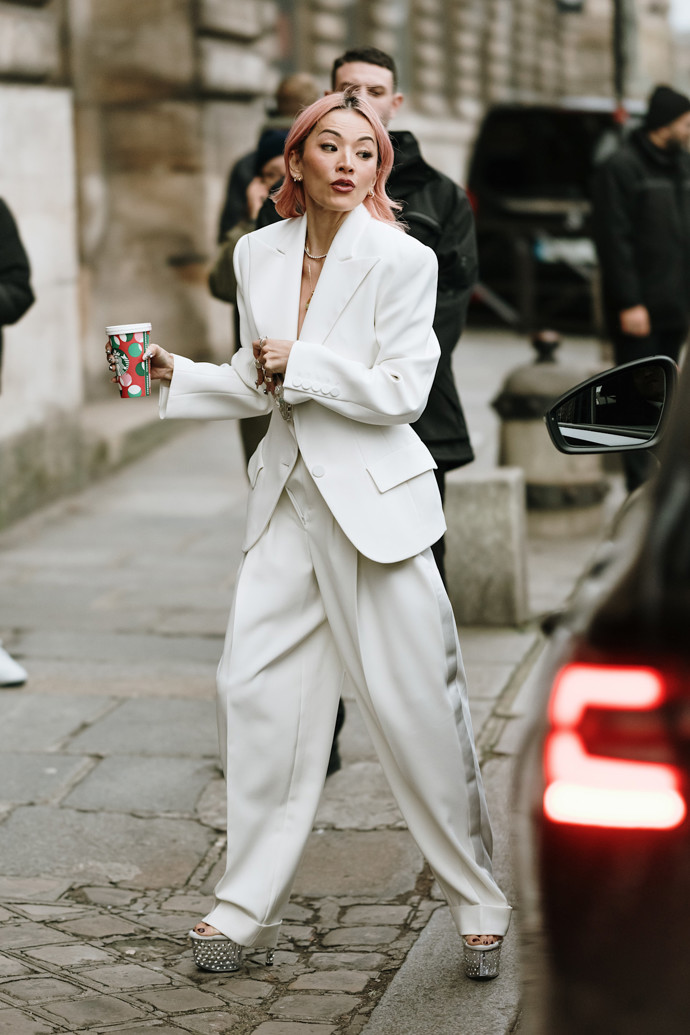 Haute Couture Spring Summer 2025, streetstyle, Paříž