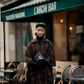Tartan, inspiraceStreetstyle, Paříž Tartan, inspiraceStreetstyle, Paříž