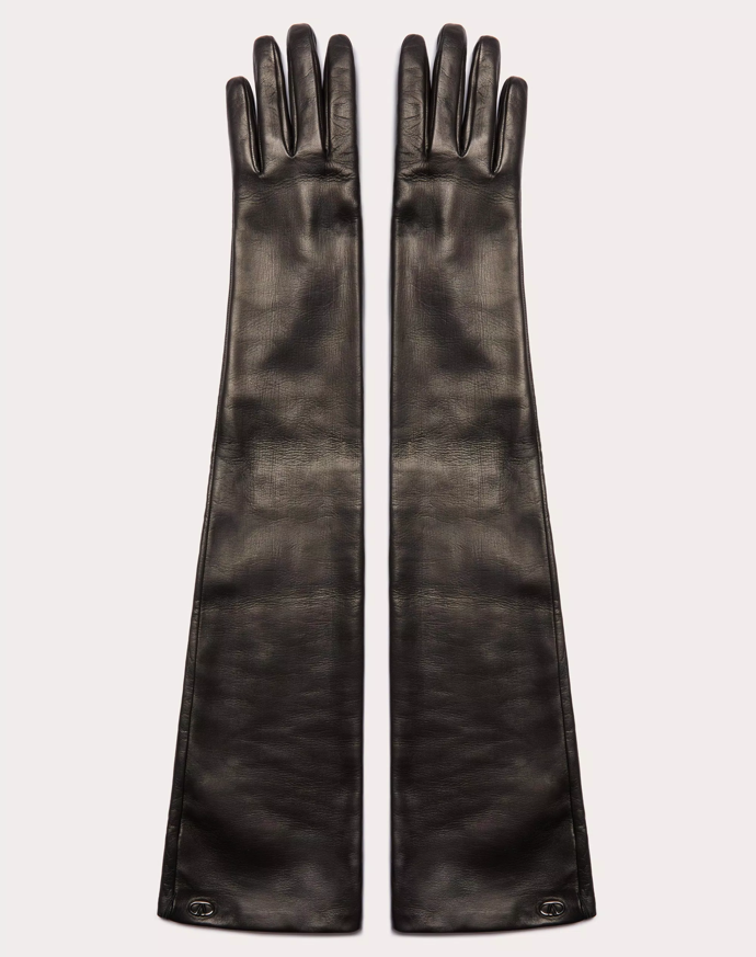 Rukavice z kůže Napa s V logem, Valentino, 10 426 Kč