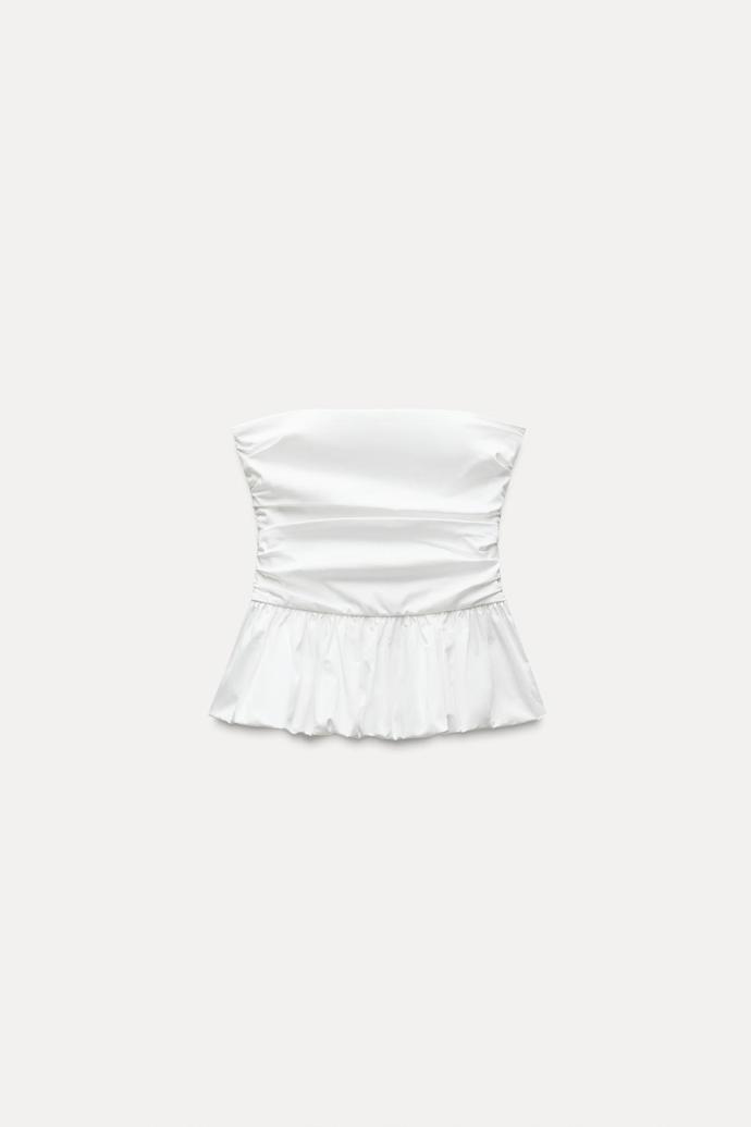 Široký popelínový top, Zara, 699 Kč