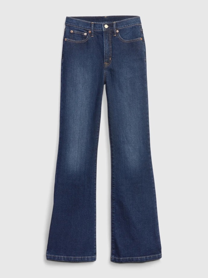  Denimové kalhoty flare High Rise '70s, GAP, 2199 Kč