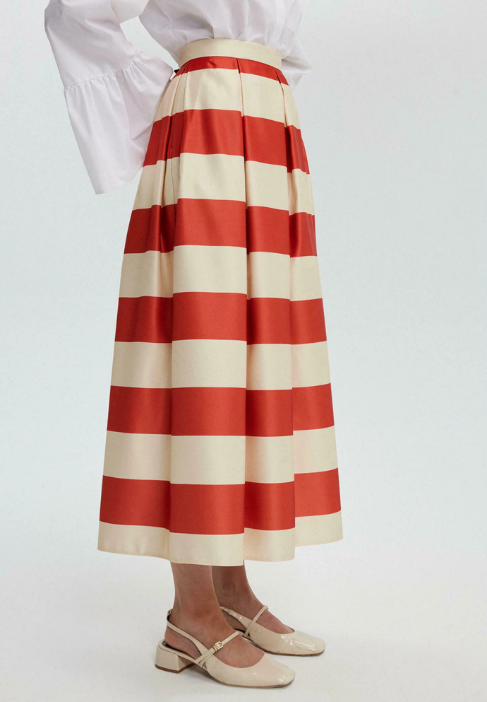 Pruhovaná áčková sukně, Touché Privé, Zalando, 1 756 Kč