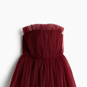 Skládaný tylový top bandeau, H&M, 1 199 Kč