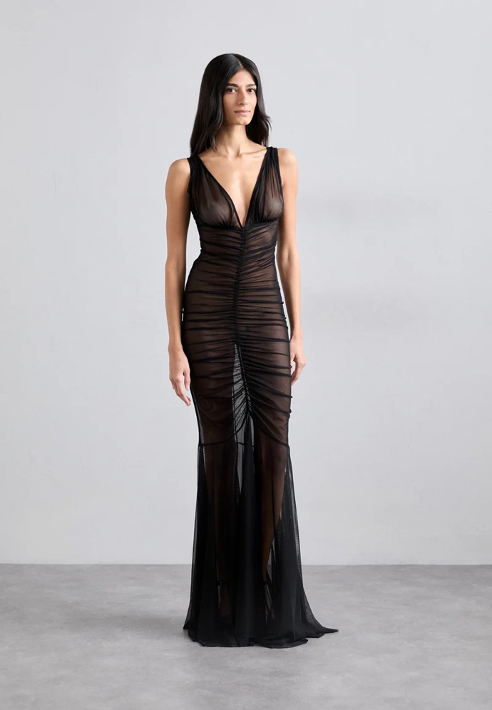 TARA SHIRRED FRONT FISHTAIL GOWN, Norma Kamali, zalando.cz, 11 040 Kč