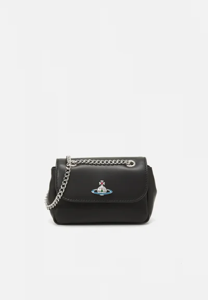 SMALL PURSE CHAIN - TAŠKA S PŘÍČNÝM POPRUHEM – BLACK, Vivienne Westwood, zalando.cz, 5880Kč  