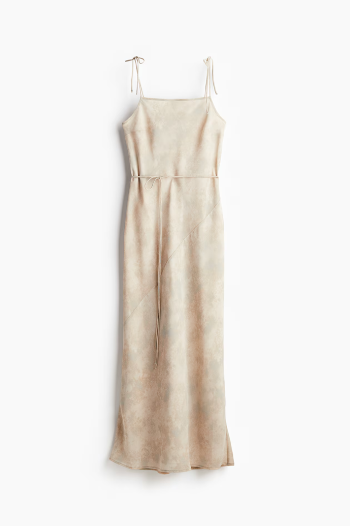 Šifonové šaty slip dress se zavazováním, H&M, 719 Kč