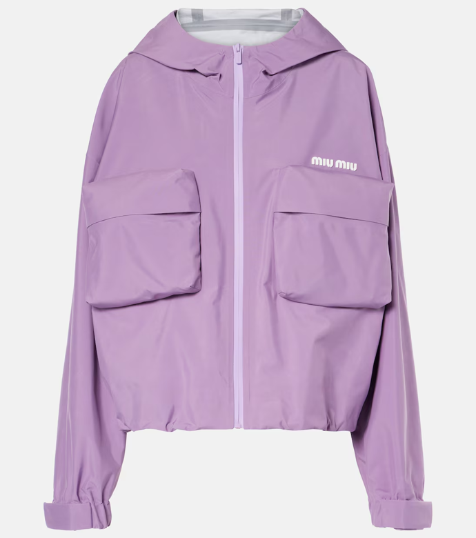 Technická plátěná bunda, Miu Miu, prodává MyTheresa, 59 629 Kč