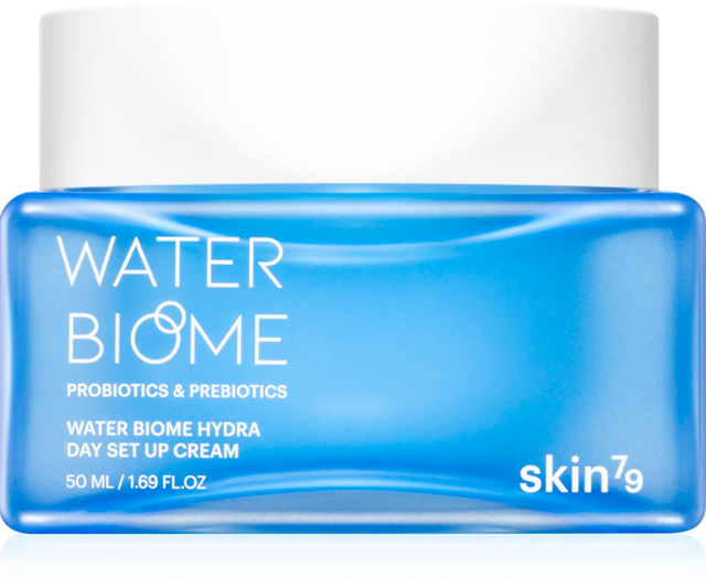 Denní krém s probiotiky a prebiotiky Water Biome Hydra DAY Set Up Cream Skin79, prodává Skin79.net, 359 Kč Denní krém s probiotiky a prebiotiky Water Biome Hydra DAY Set Up Cream Skin79, prodává Skin79.net, 359 Kč
