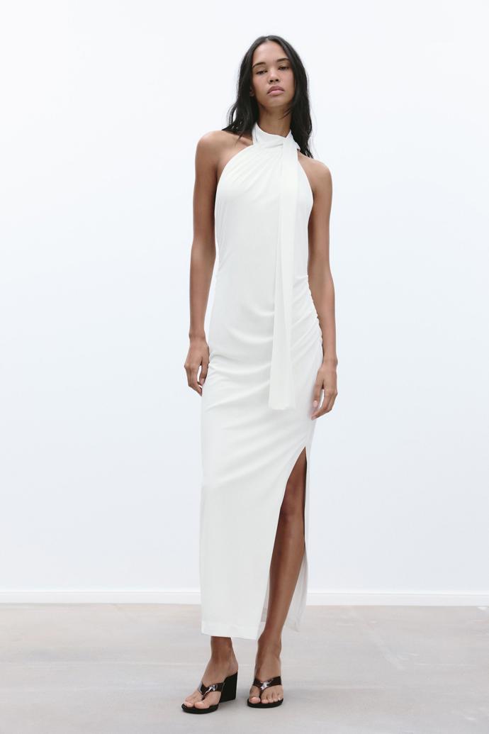 Midi šaty s halter, zara.com, 999Kč 