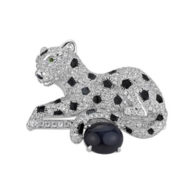  Brož se safírem, diamanty, onyxy a granáty Dot Cheetah, Alo Diamonds, 340 654 Kč