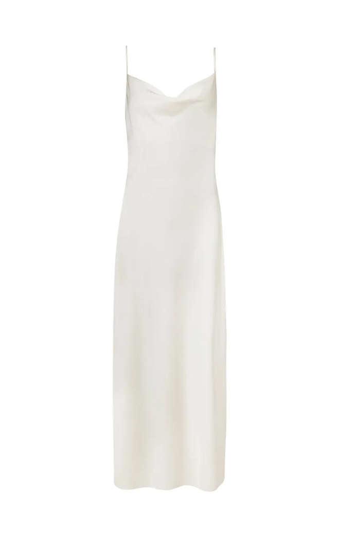 AllSaints, Carrie Bradshaw slip on saténové šaty, Answear, 3799 Kč 