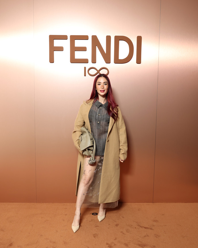  Heart Evangelista na přehlídce Fendi na Milano Fashion Week 2025