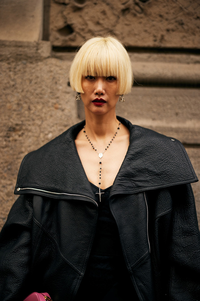  Cheekbone bob inspo na Milano Fashion Week 2025