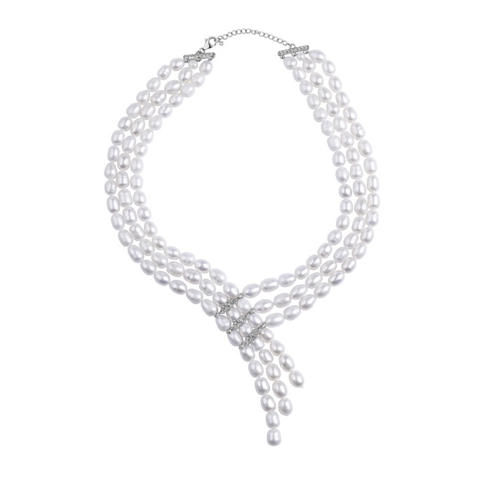  Stříbrný náhrdelník s perlami a zirkony, Yes Jewellery, 18 950 Kč