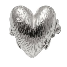 Ring Large Heart with Moth, Janja Prokic, 13 800 Kč