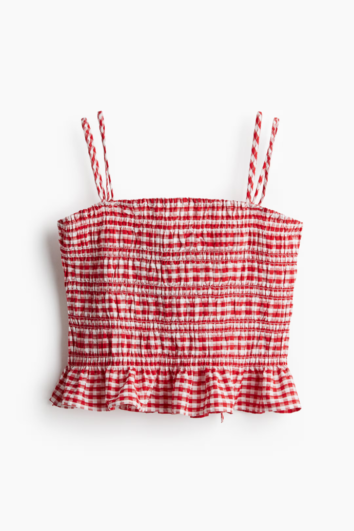 Top na ramínka s žabkováním, H&M, 309 Kč