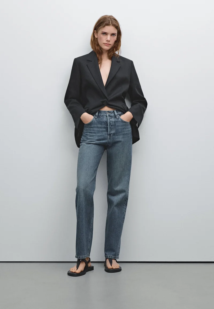 Džíny Straight Fit, Massimo Dutti, Zalando, 1 599 Kč