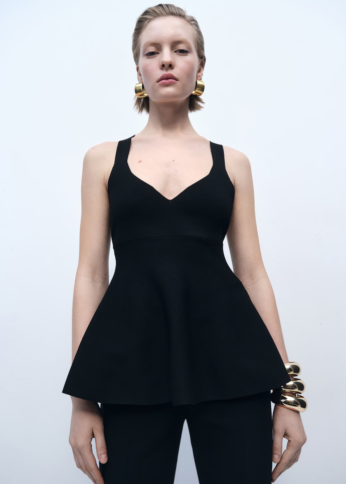 Elegantní peplum top, Mango, 999 Kč